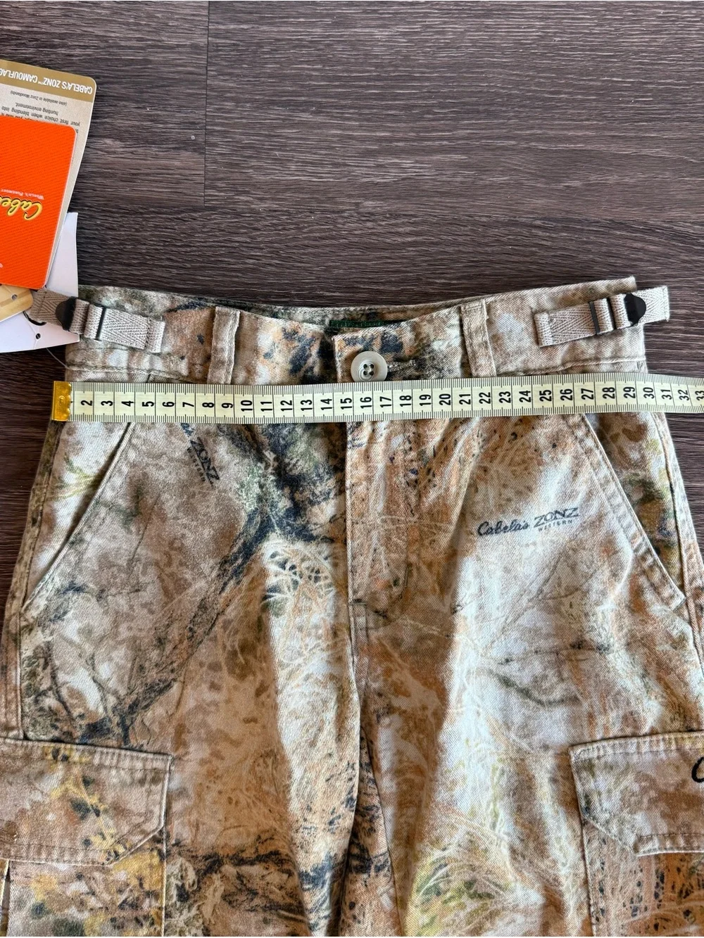 Cabela's Tan and Green Realtree-Style Cargo Pants